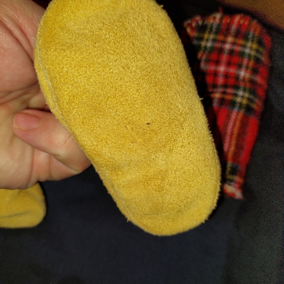 Baby Booties Genuine Raw Leather Warm Removable Inserts 0-3 Months Slippers - Picture 4 of 6